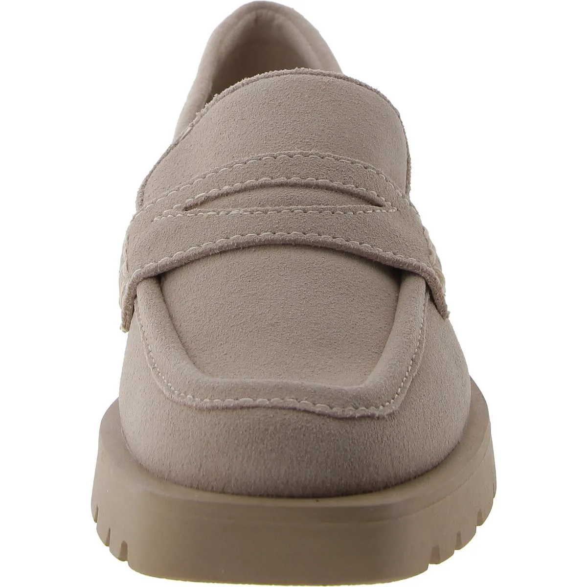 Womens Faux Suede Square toe Loafers