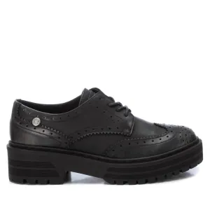 Women's Heeled Lace-Up Loafers In Black