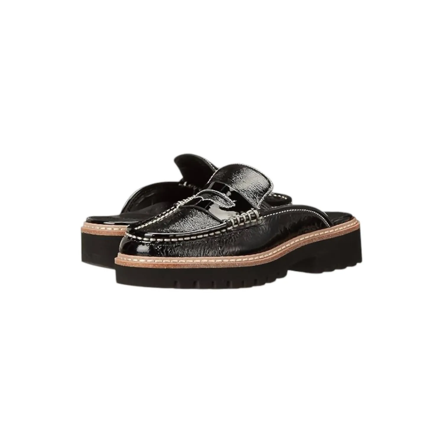 Women's Hillie Tp Loafer In Black Tumbled Patent