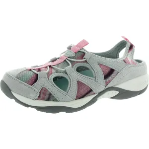 Womens Lace-Up Leather Slip-On Sneakers
