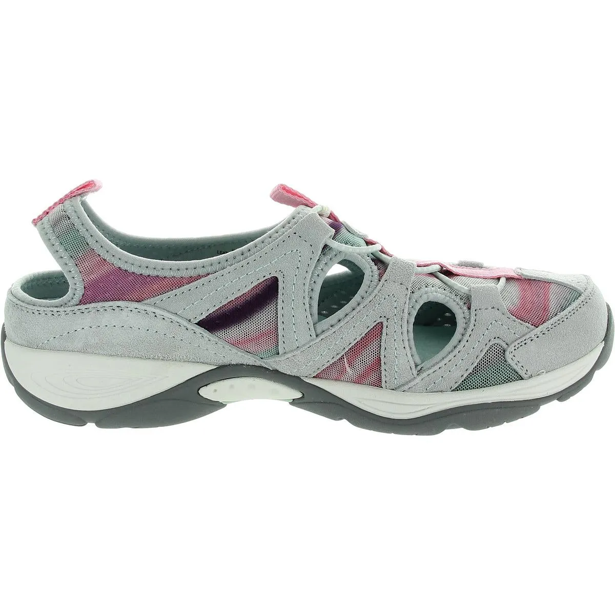 Womens Lace-Up Leather Slip-On Sneakers