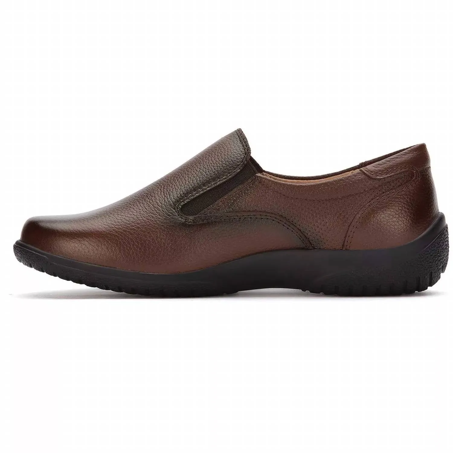 Women's Leather Comfort Moccasins Shoes In Brown