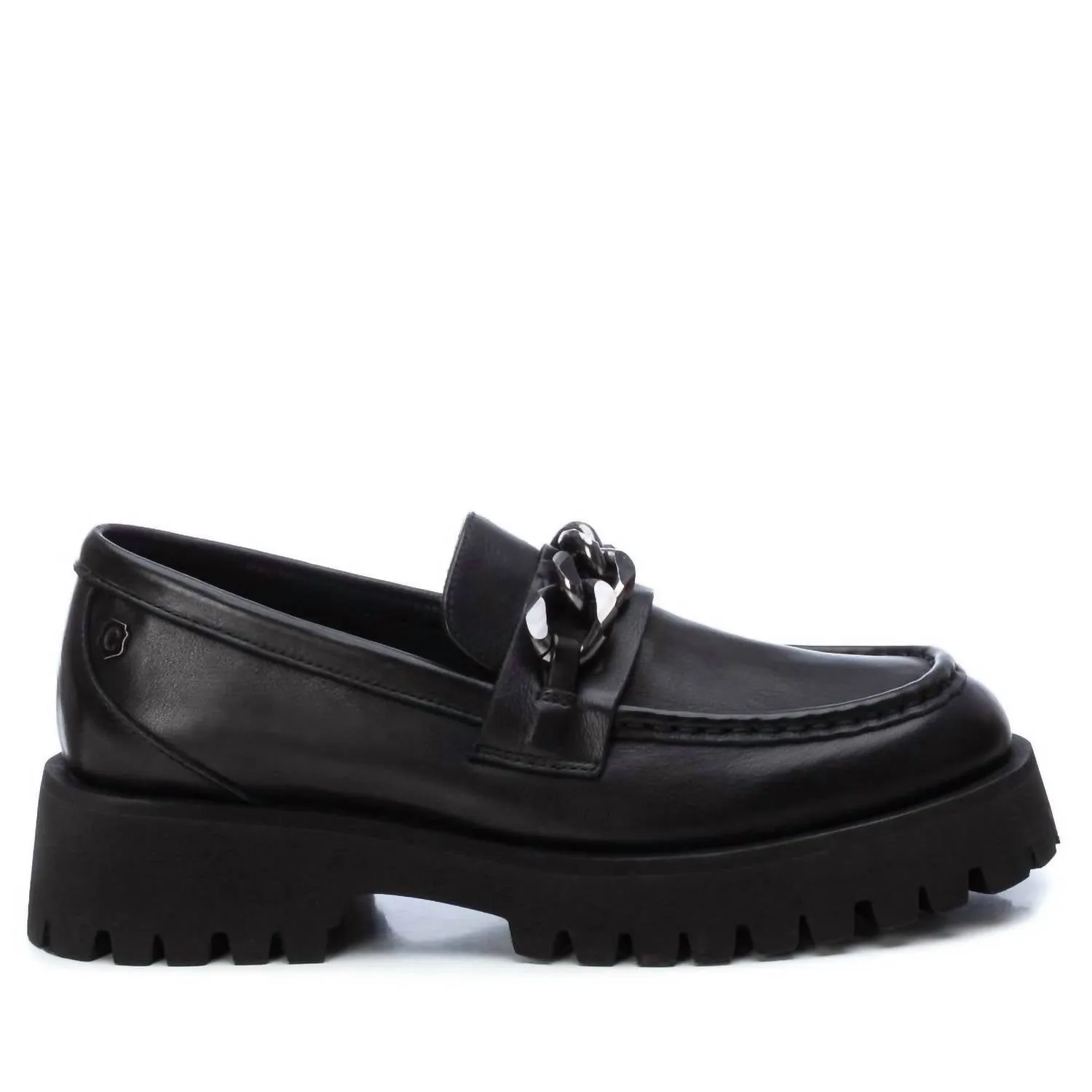 Women's Leather Moccasins In Black