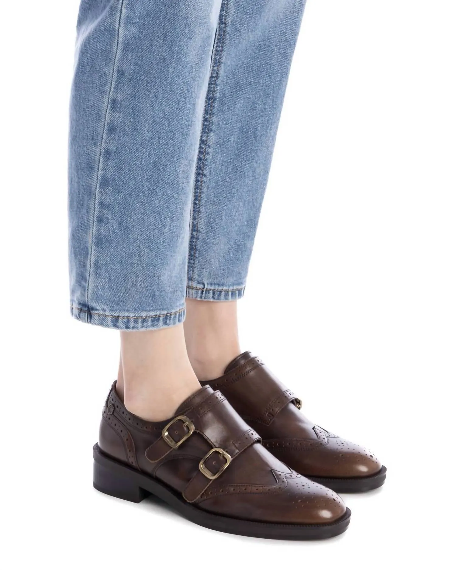 Women's Leather Moccasins In Brown