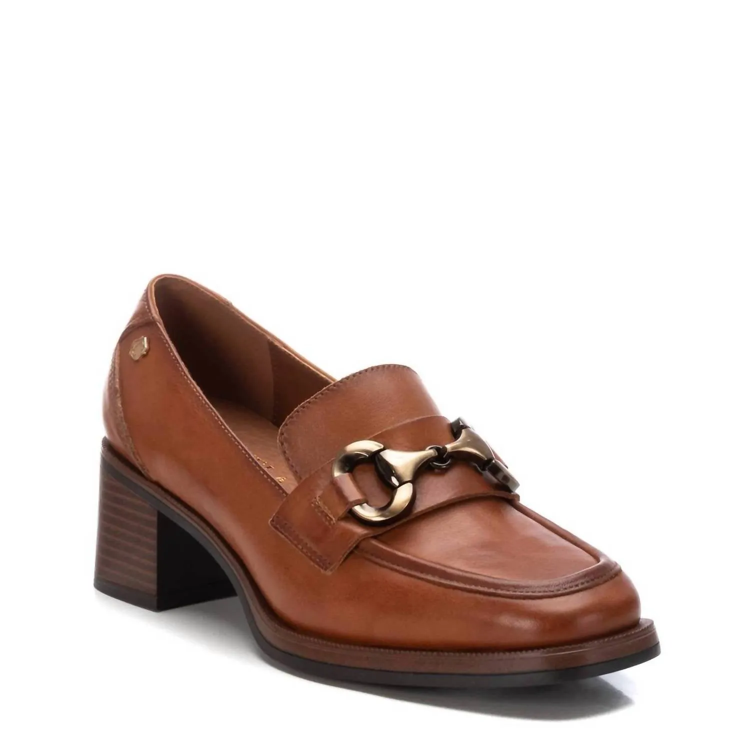 Women's Leather Moccasins In Camel