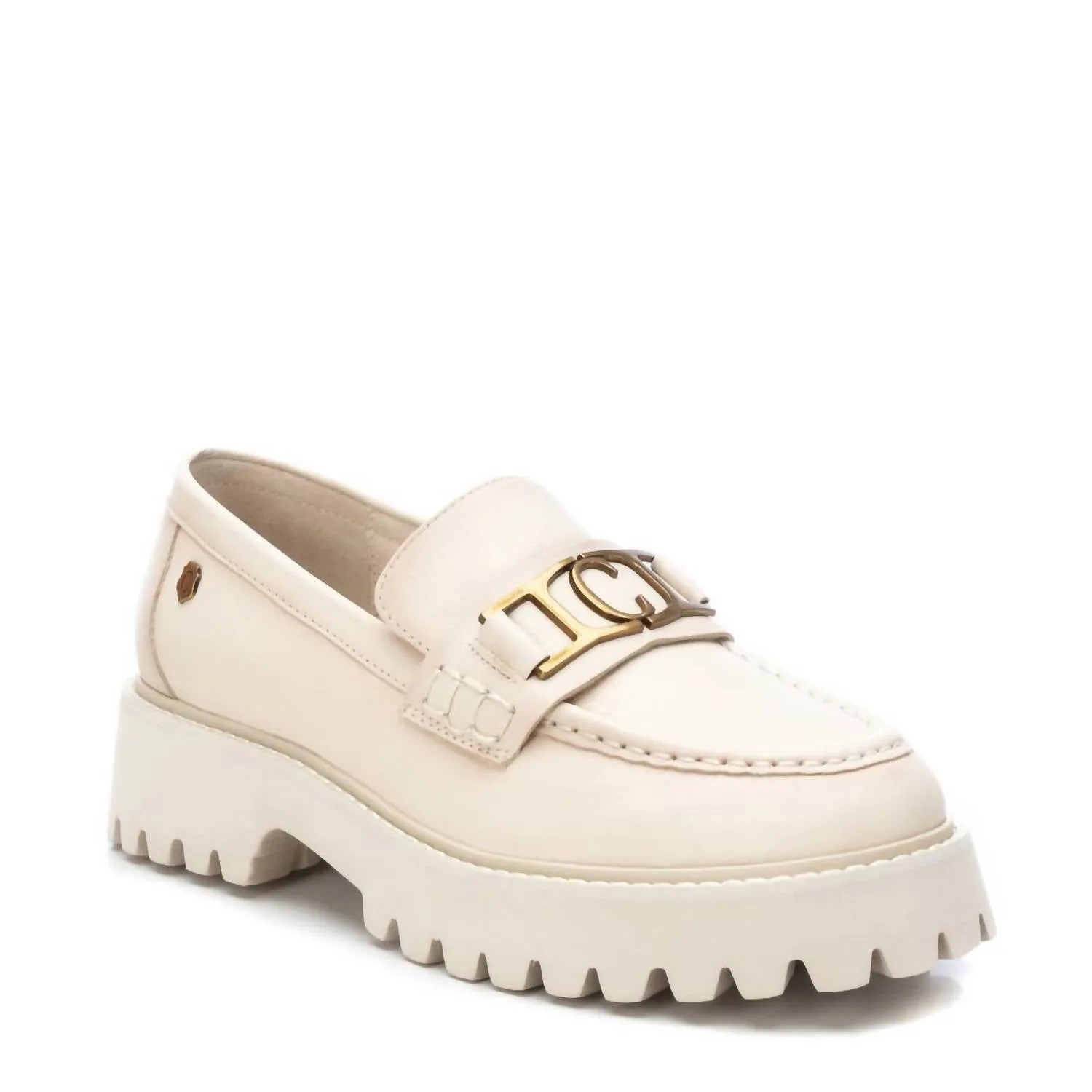 Women's Leather Moccasins In Ice