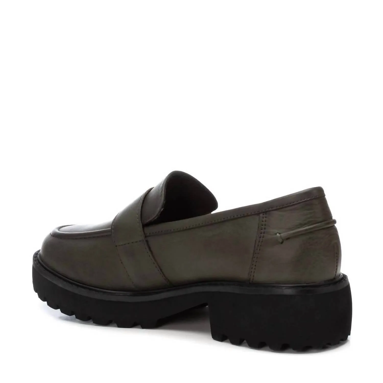 Women's Leather Moccasins In Kakhi