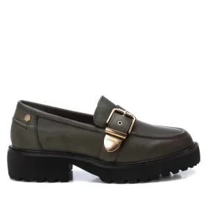 Women's Leather Moccasins In Kakhi