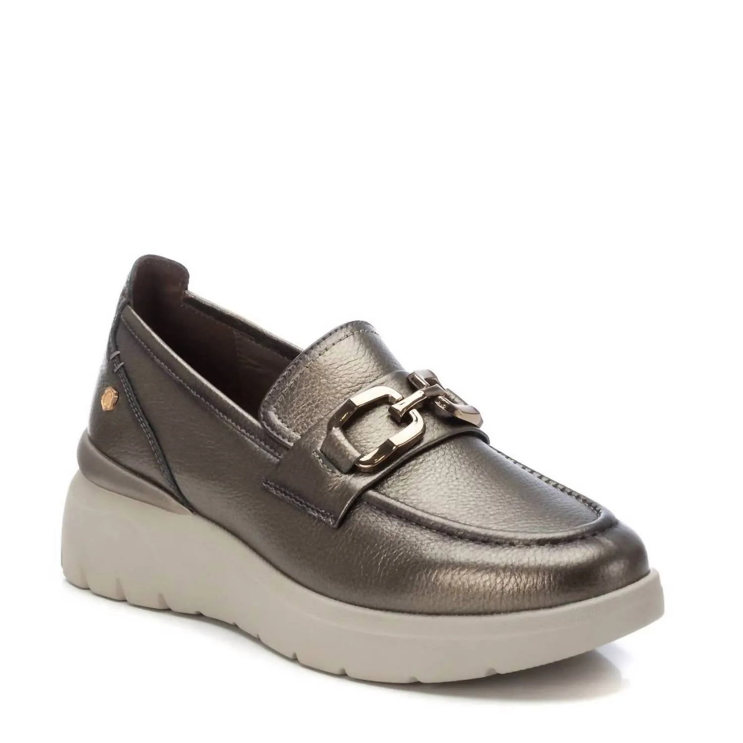 Women's Leather Moccasins In Plumb