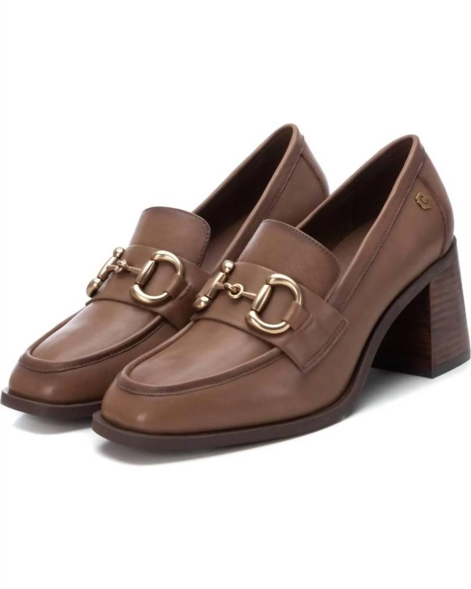 Women's Leather Moccasins In Taupe