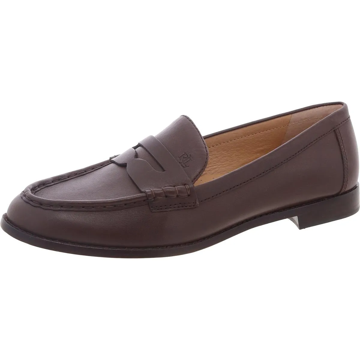Womens Leather Slip-On Loafers
