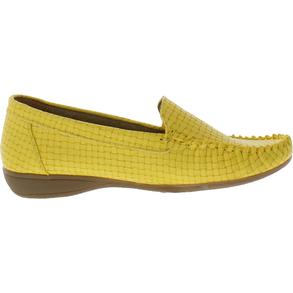 Womens Leather Slip On Loafers