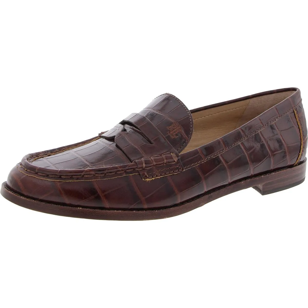 Womens Leather Slip-On Loafers