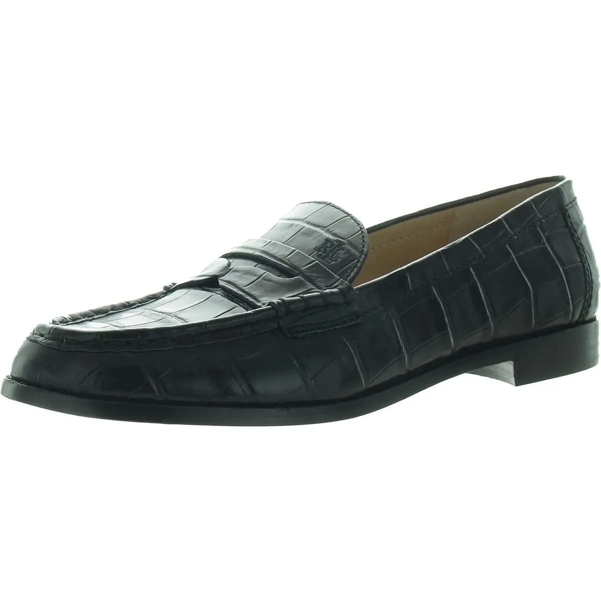 Womens Leather Slip-On Loafers