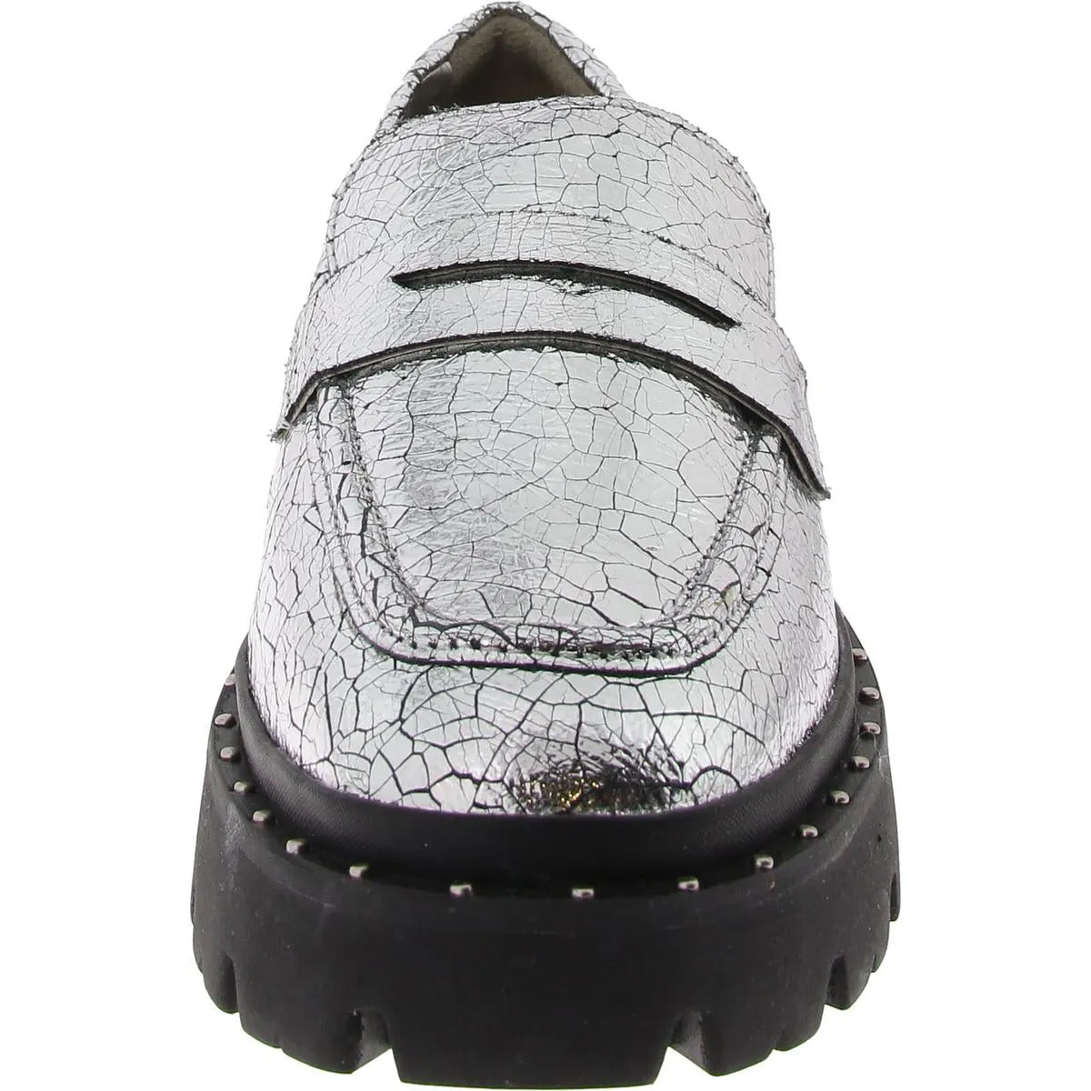 Womens Lug Sole Slip On Loafers