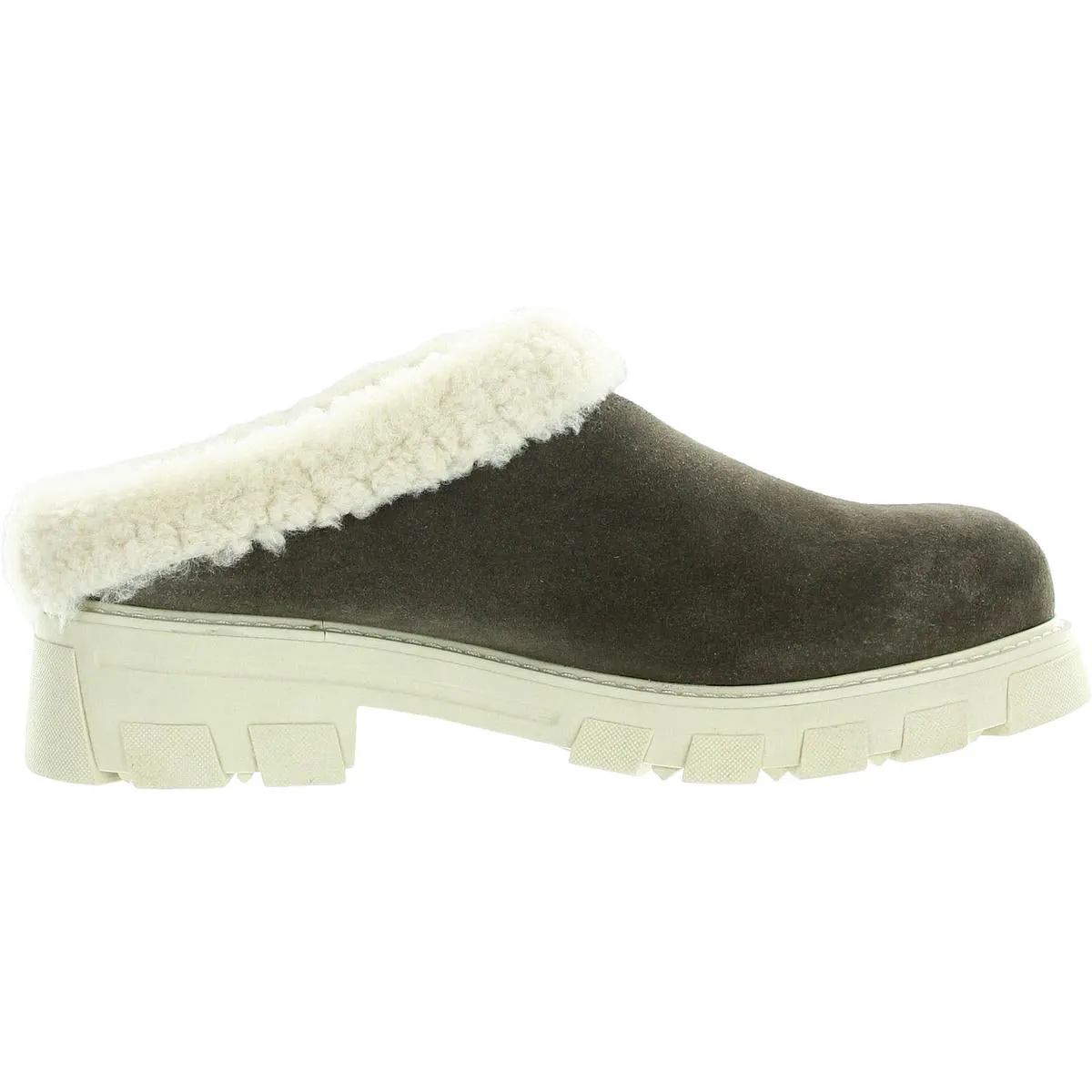 Womens Lugged Sole Suede Loafers