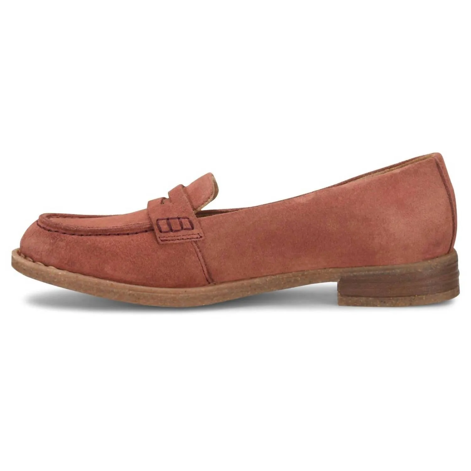Women's Marlo Loafer - Medium In Rust Suede
