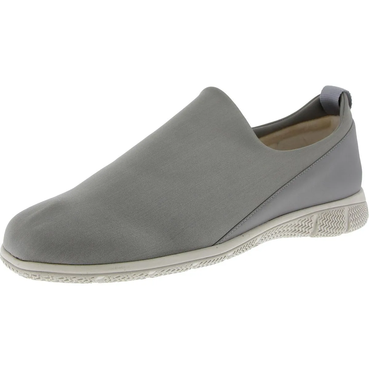 Womens Mesh Inset Leather Slip-On Sneakers