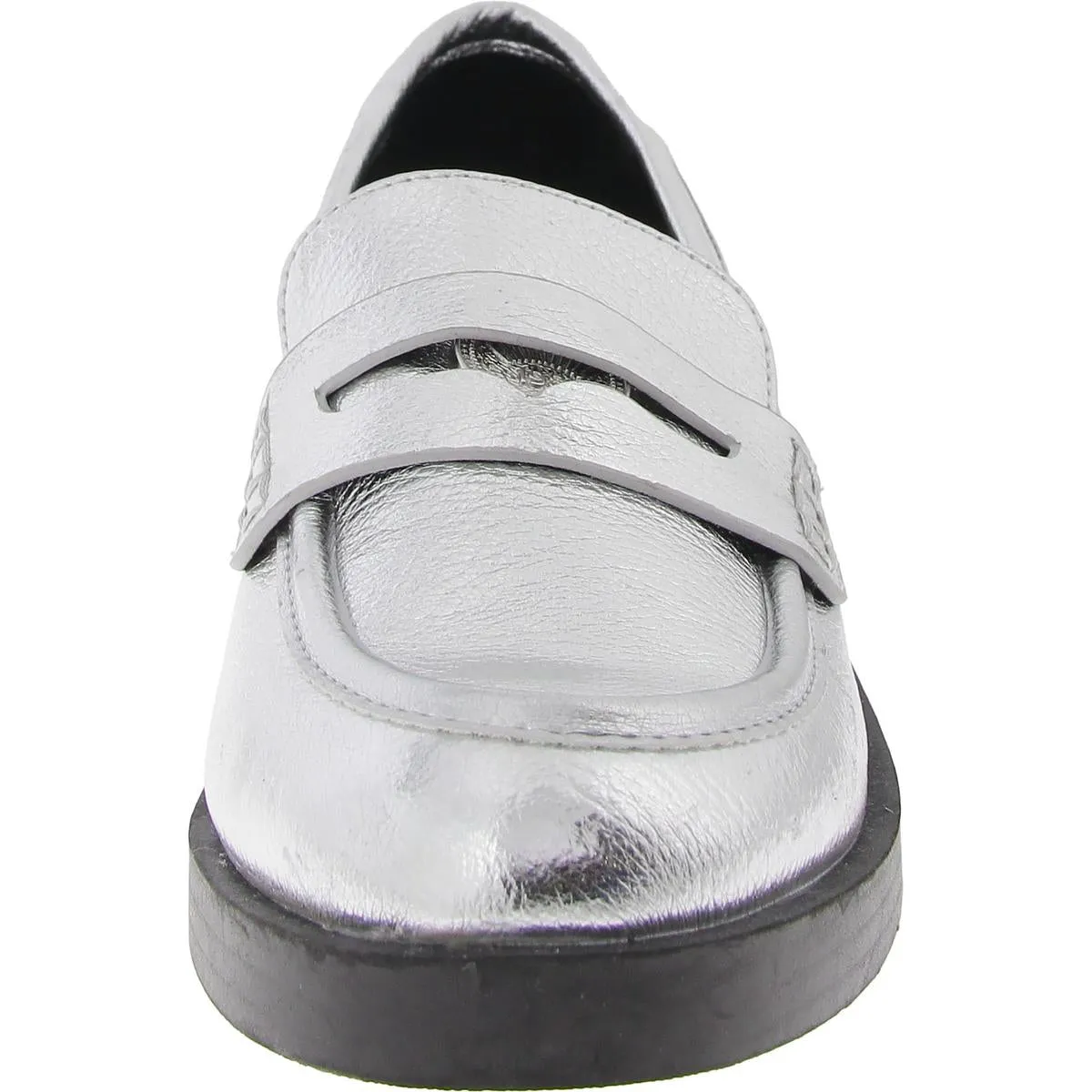 Womens Metallic Embellished Loafers