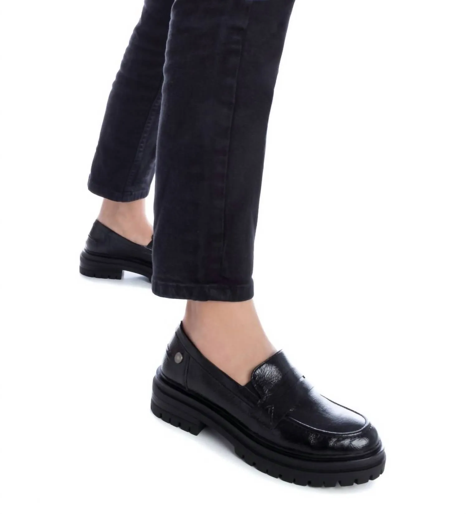 Women's Moccasins Loafer In Black