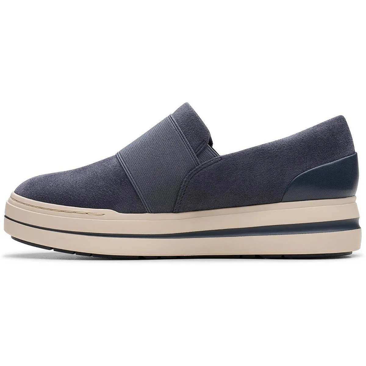 Womens Padded Insole Faux Suede Slip-On Sneakers