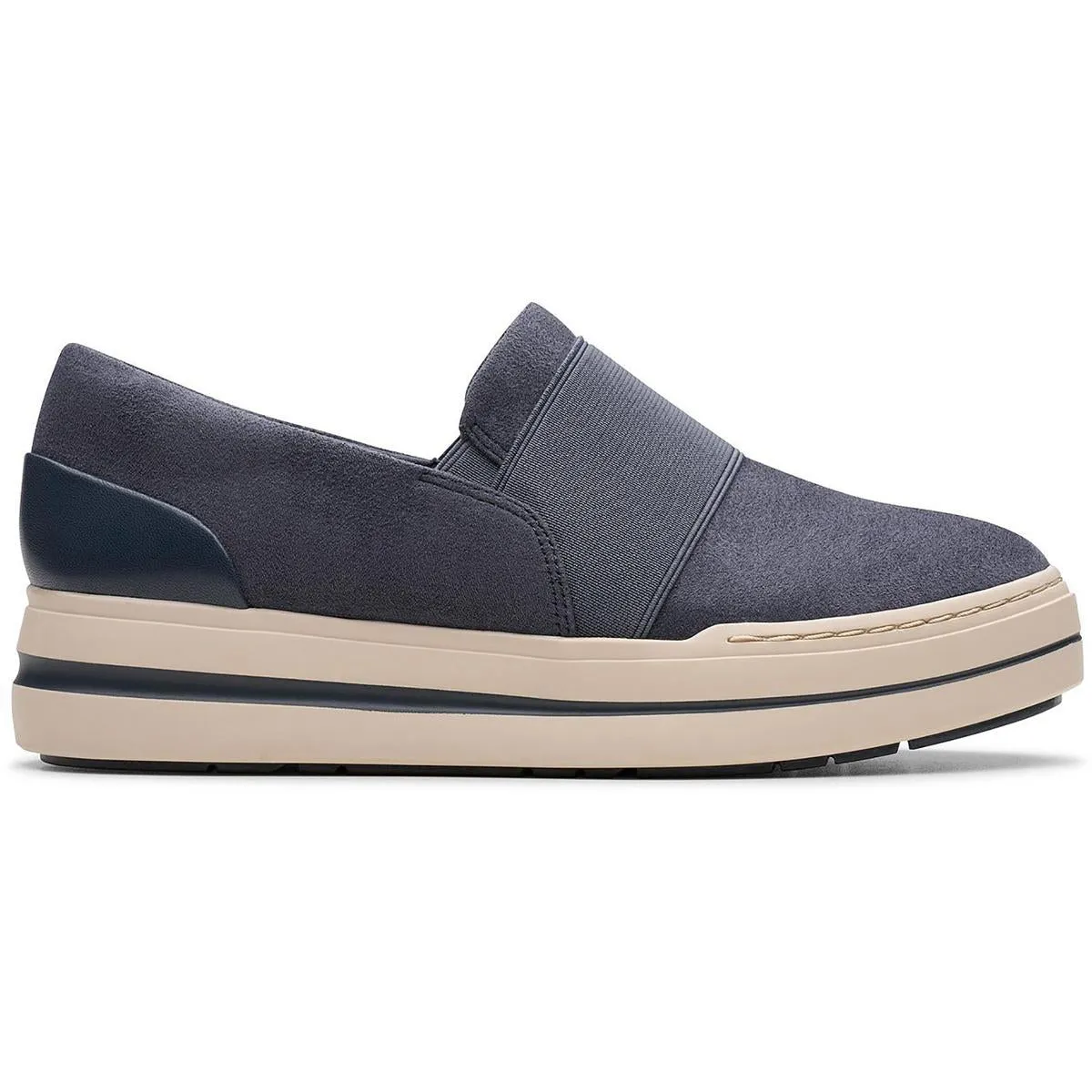 Womens Padded Insole Faux Suede Slip-On Sneakers