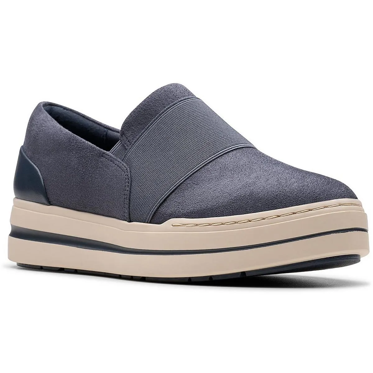 Womens Padded Insole Faux Suede Slip-On Sneakers
