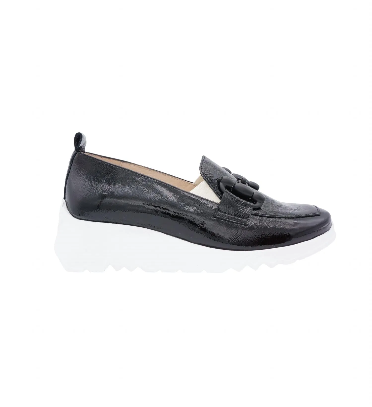 Women's Platform Wedge Loafer In Black
