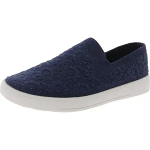 Womens Rhinestone Textured Slip-On Sneakers