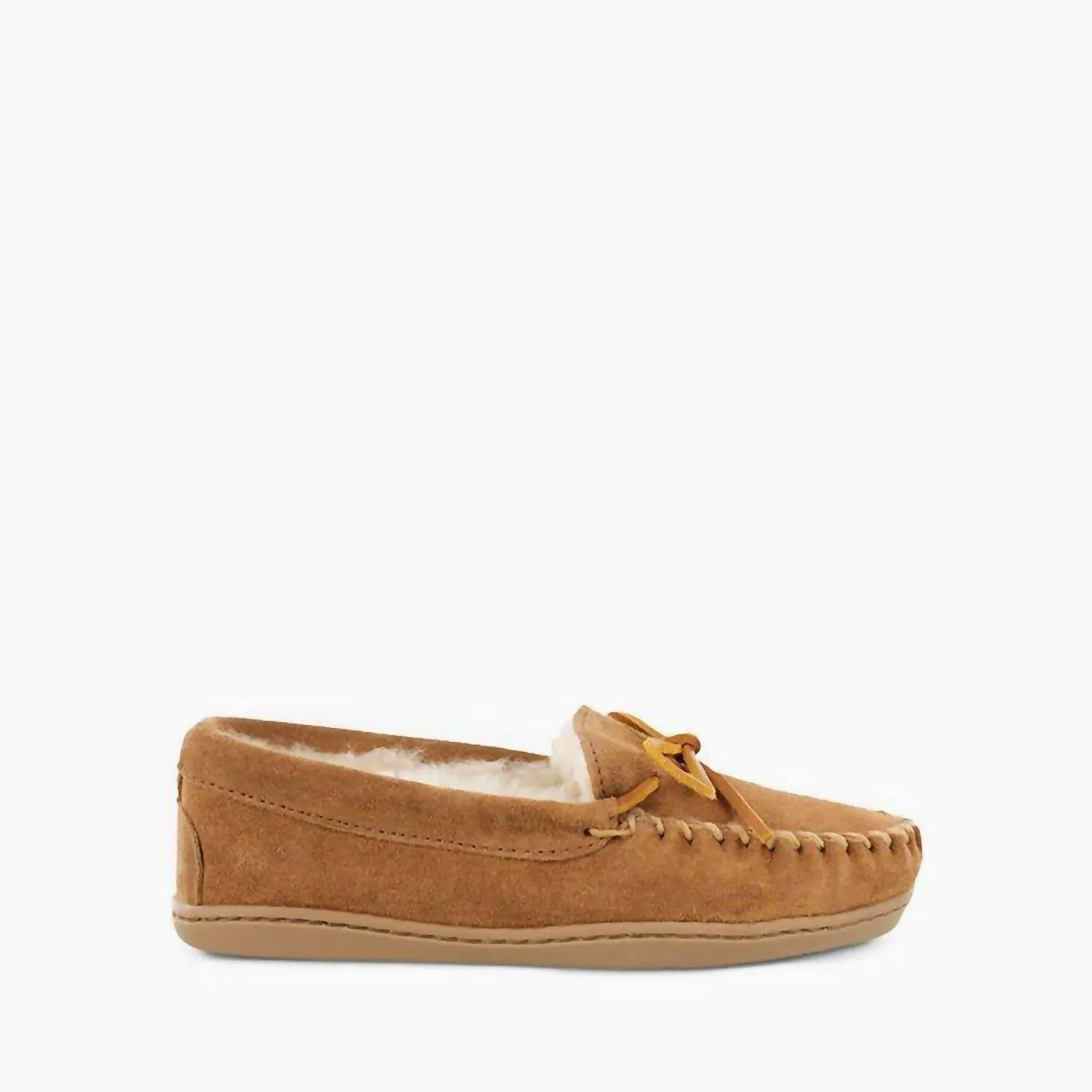 Women's Sheepskin Hardsole Moccasins In Tan
