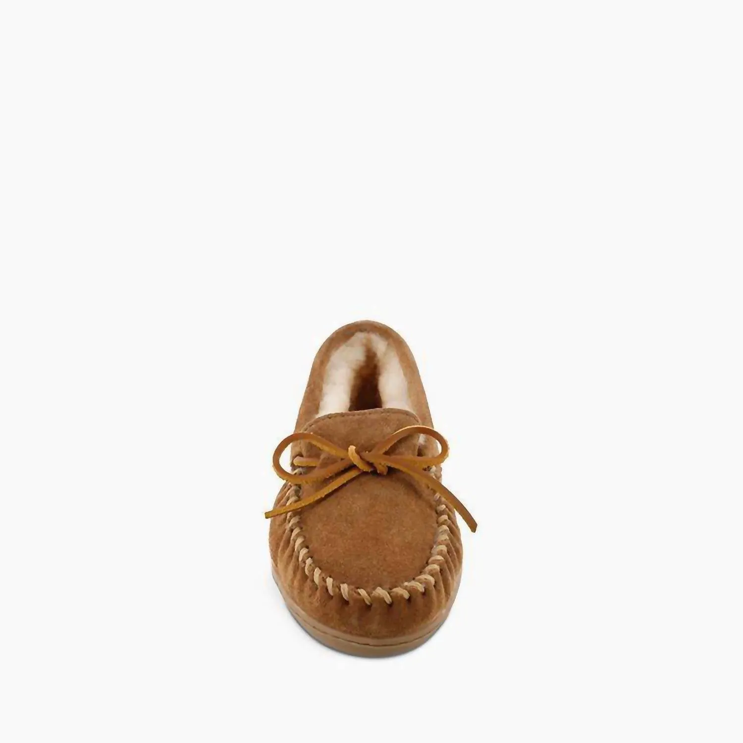 Women's Sheepskin Hardsole Moccasins In Tan