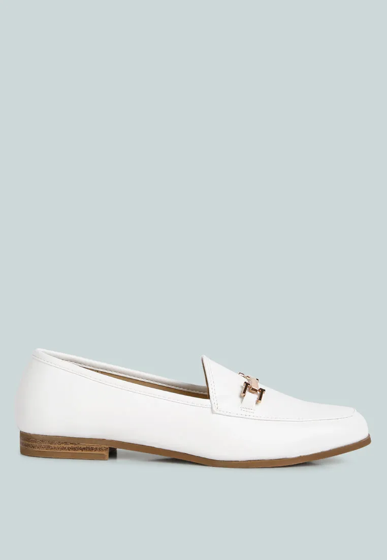 zaara solid faux suede loafers