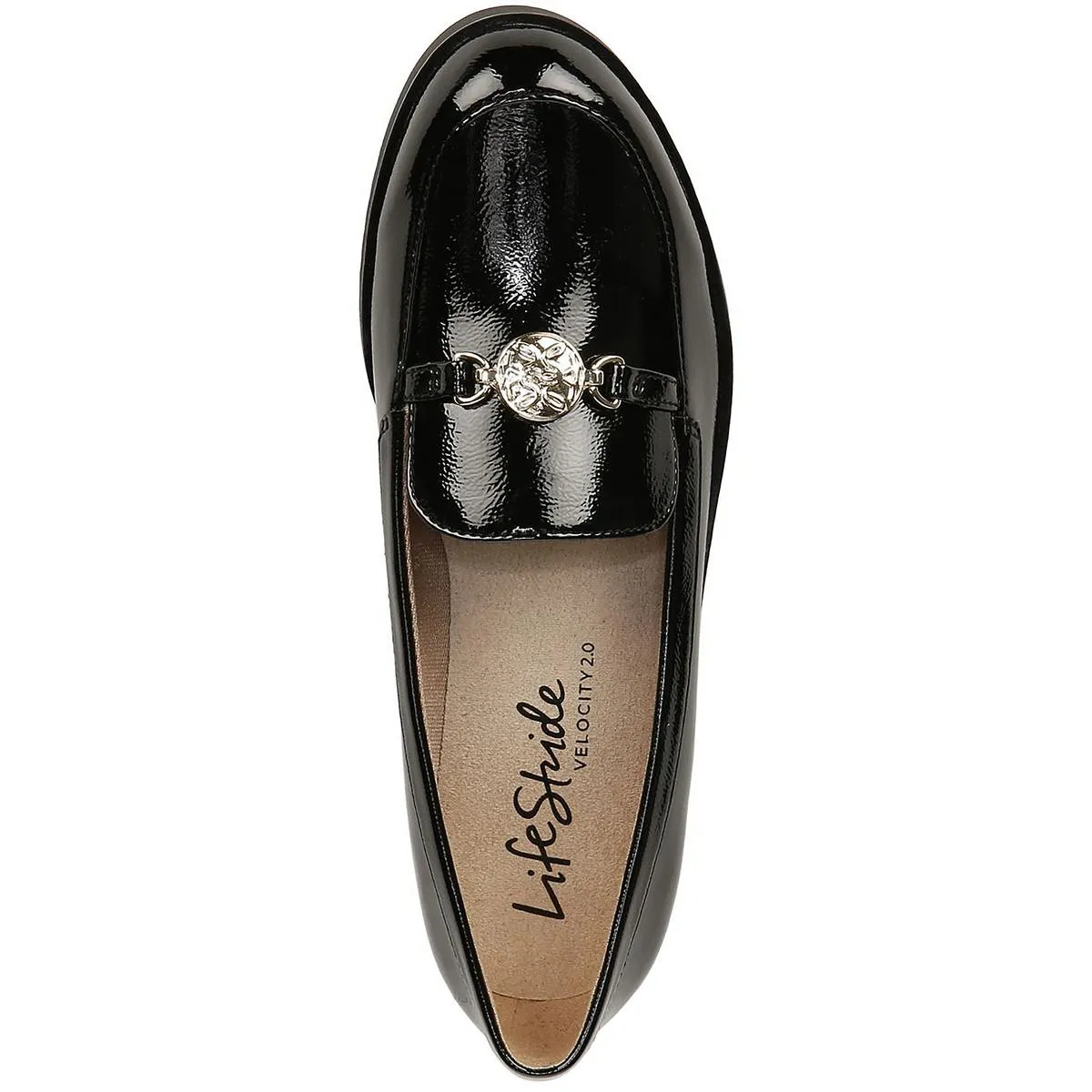 Zen Womens Patent Slip On Loafers